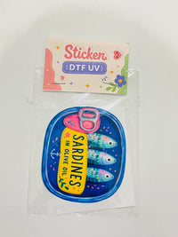 Sticker sardinas azul