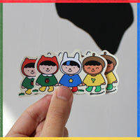 Sticker "Niños tomados de la mano"