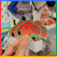 Sticker "Perrito cafe con gorra"