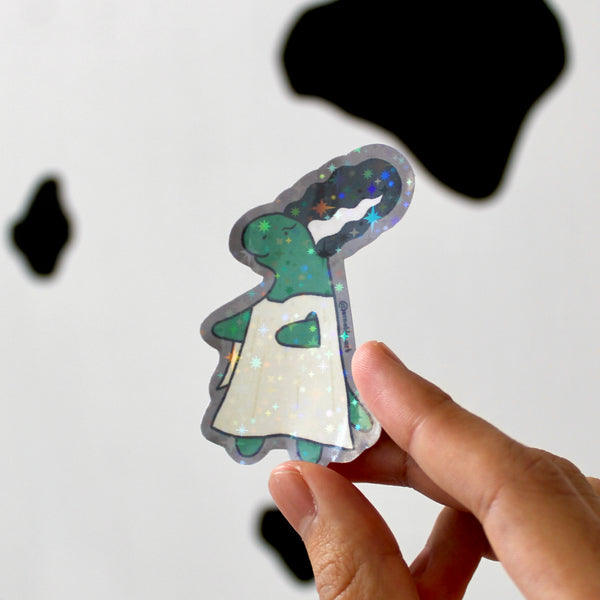 Sticker dino novia de frankestein