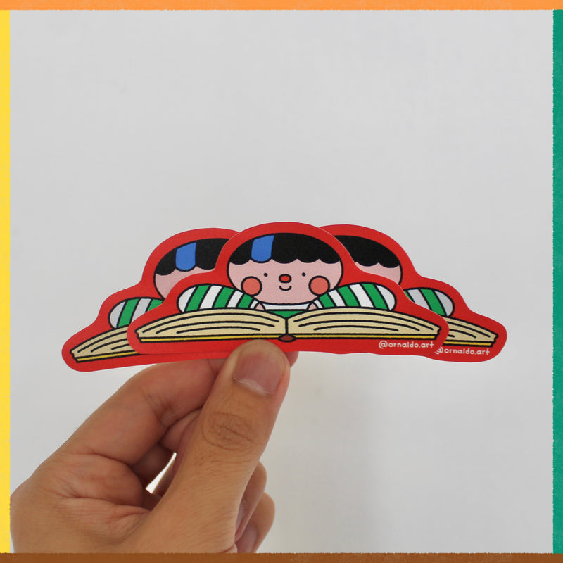 Sticker "Niño leyendo"