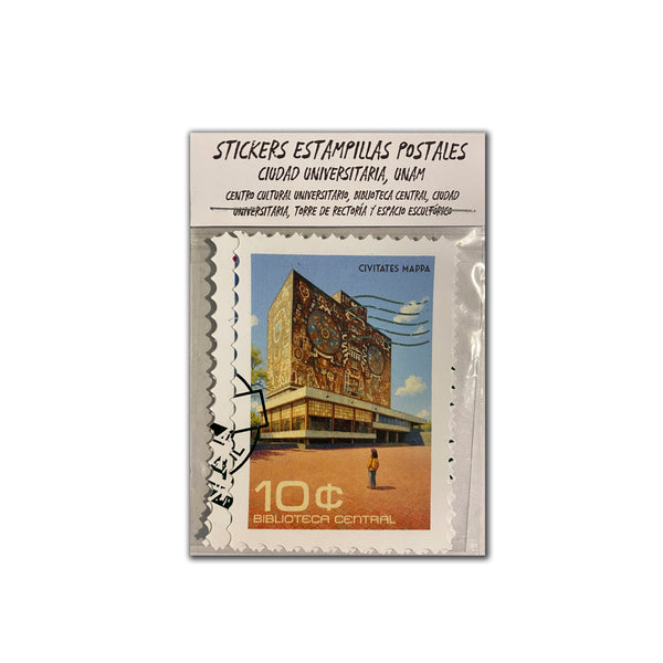 Stickers estampillas postales Ciudad Universitaria