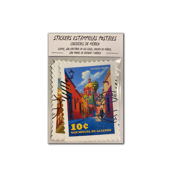 Stickers estampillas postales Ciudades de México