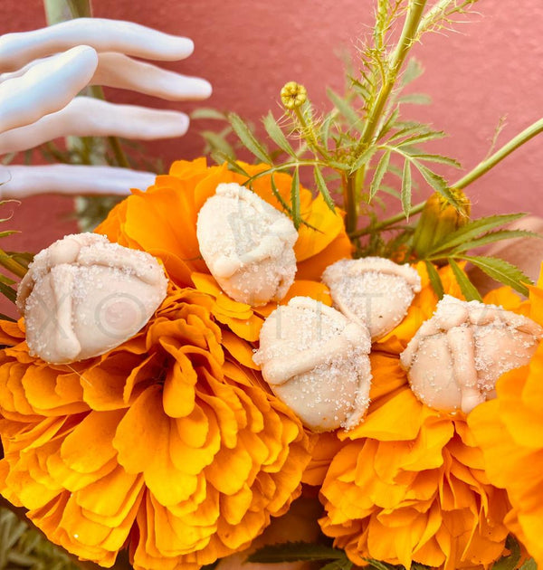 Tubo de jabones de mini pan de muerto