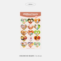 Planilla de Stickers "Childhood hearts"