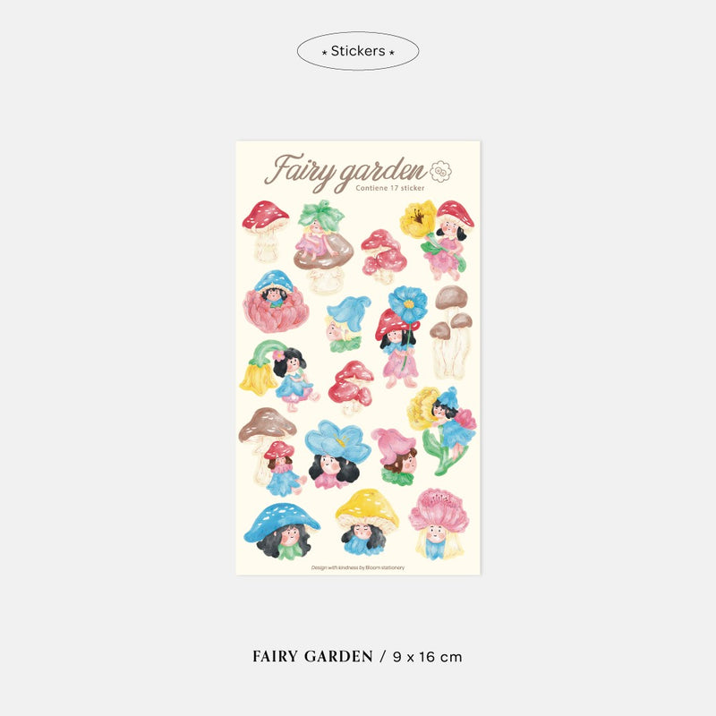 Planilla de Stickers "Fairy garden"