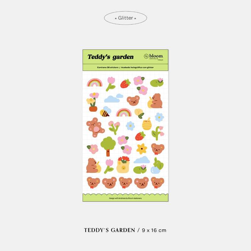 Planilla de Stickers "Teddy's Garden"