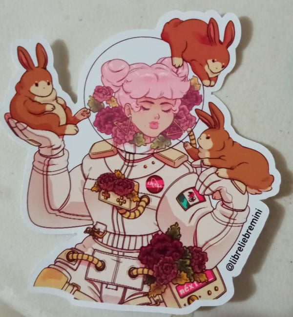 Sticker Astronauta liebre