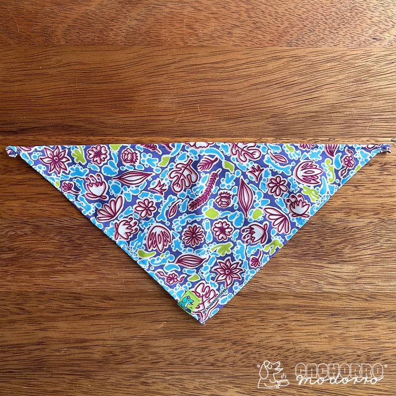 Bandana para Cachorro Modorro CH "Floral morada"
