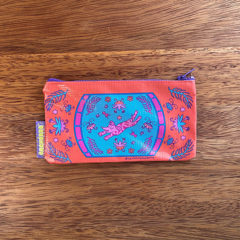 Bolsa lona rectangular "Perrito plantas"