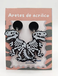 Aretes Dino esqueleto