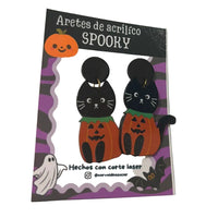 Aretes gatito calabaza