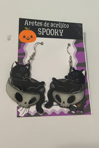 Aretes gato craneo