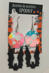Aretes luna murciélago