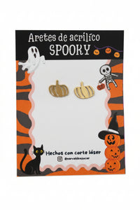 Aretes calabaza dorado