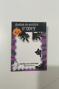 Aretes gatito con cuchillo