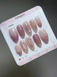 Uñas press-on "Jardin secreto" / M