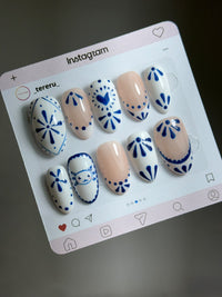Uñas press-on "Talavera" / M