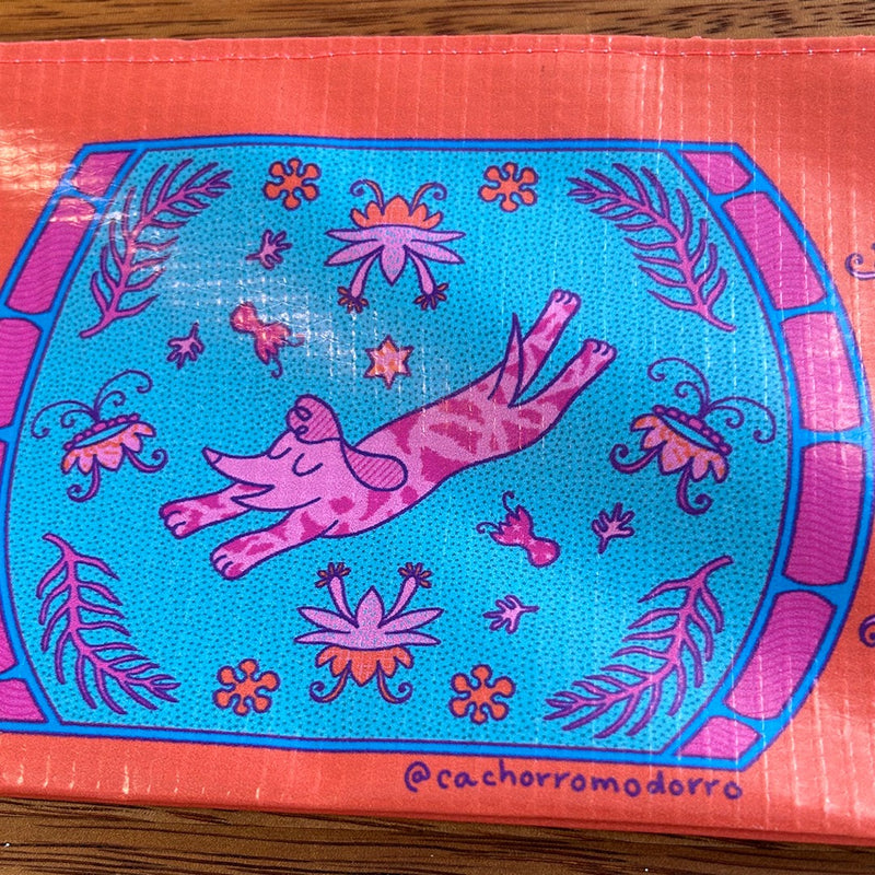 Bolsa lona rectangular "Perrito plantas"