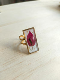 Anillo jumbo rectangular dorado