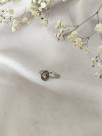 Anillo gota mini nube plateado
