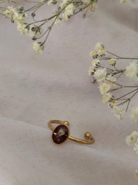 Anillo óvalo mini nube dorado