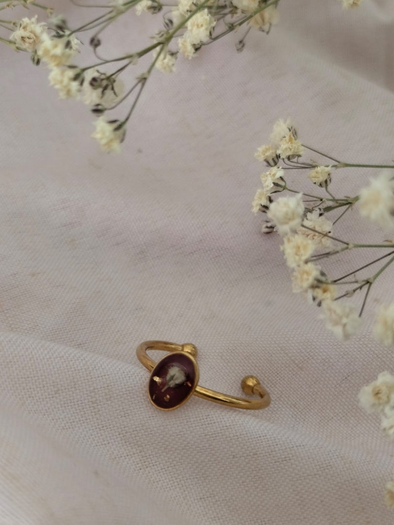 Anillo óvalo mini nube dorado