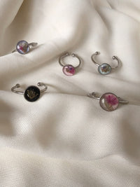 Anillo ajustable circulo plateado