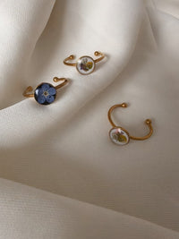 Anillo ajustable circulo dorado