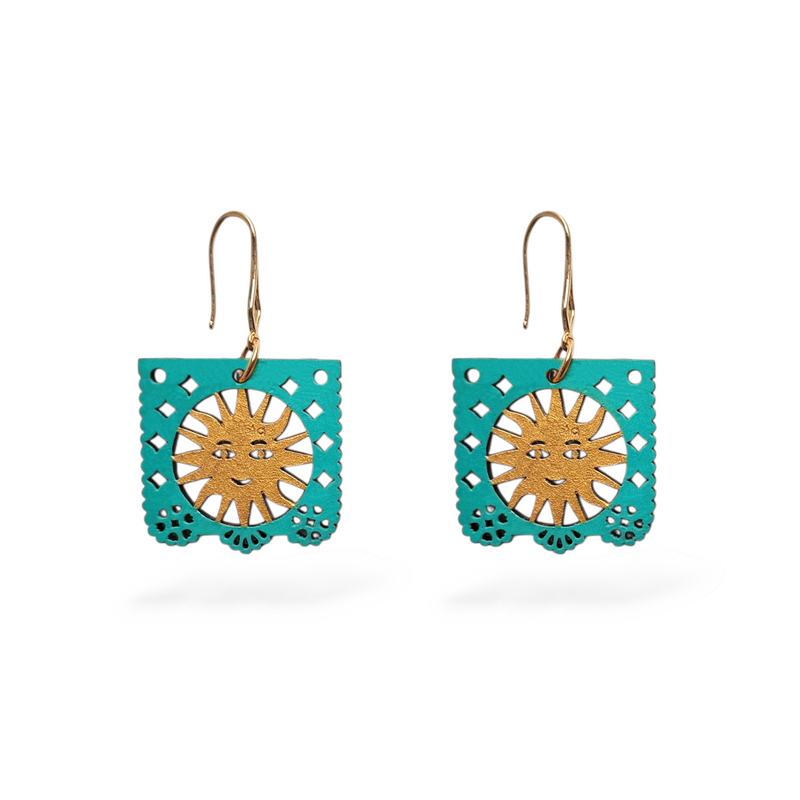 Arete Papel Picado Sol