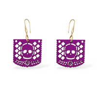 Arete Papel Picado Calavera