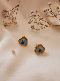 Aretes corazon mini dorados
