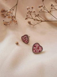 Aretes corazon mini plateados