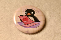 Botón grande Pingu enojado