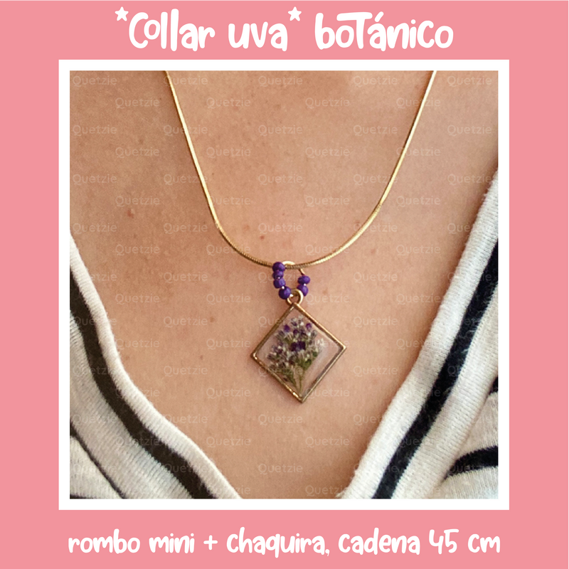 "Collar uva" botánico rombo