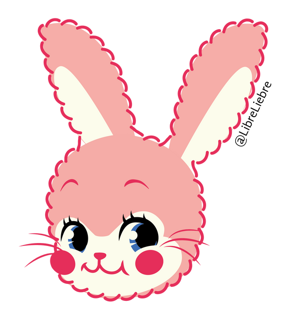 Sticker carita liebre