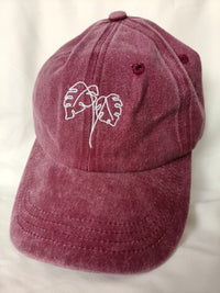 Gorra monsteras bordadas