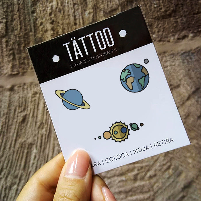 Tatuaje temporal minis "Planetas"