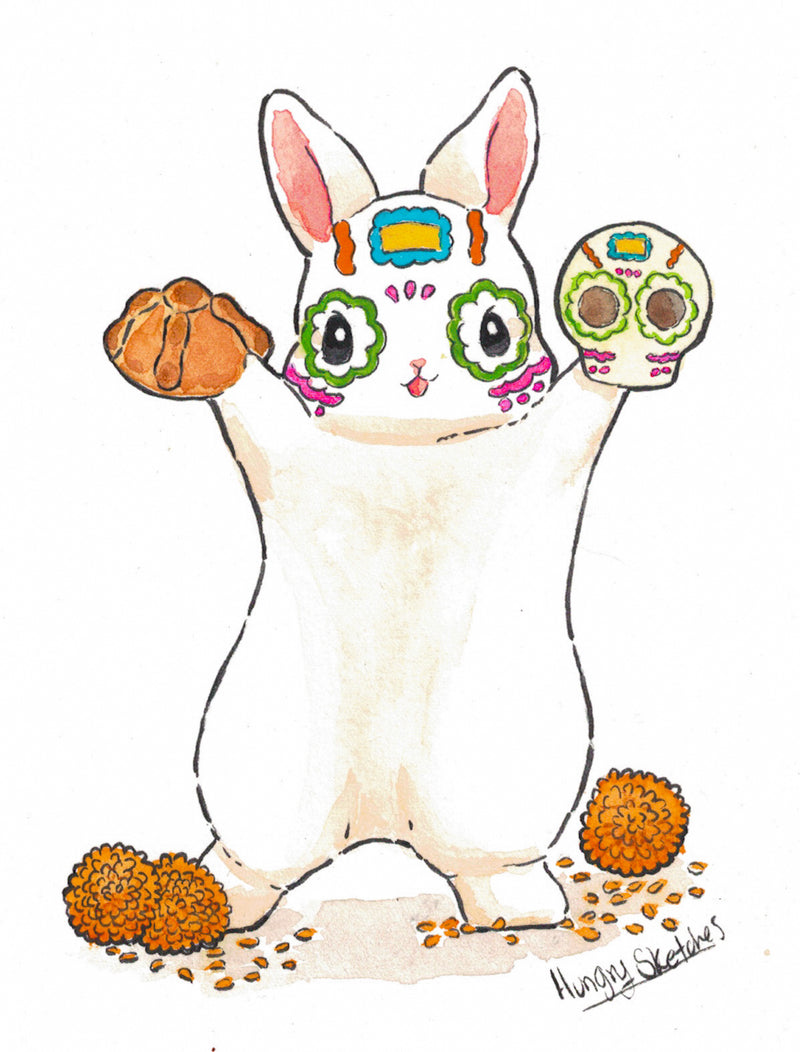 Postal "Calaverita de azúcar"