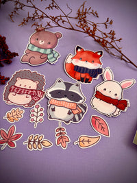 Paquete de Stickers animalitos del bosque