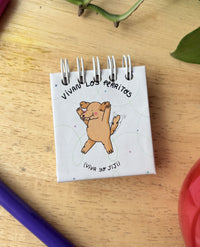 Mini libreta llavero "Vivan los perritos"