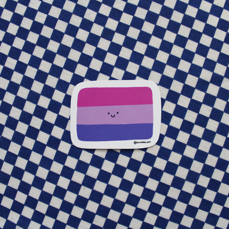 Sticker Bandera bisexual
