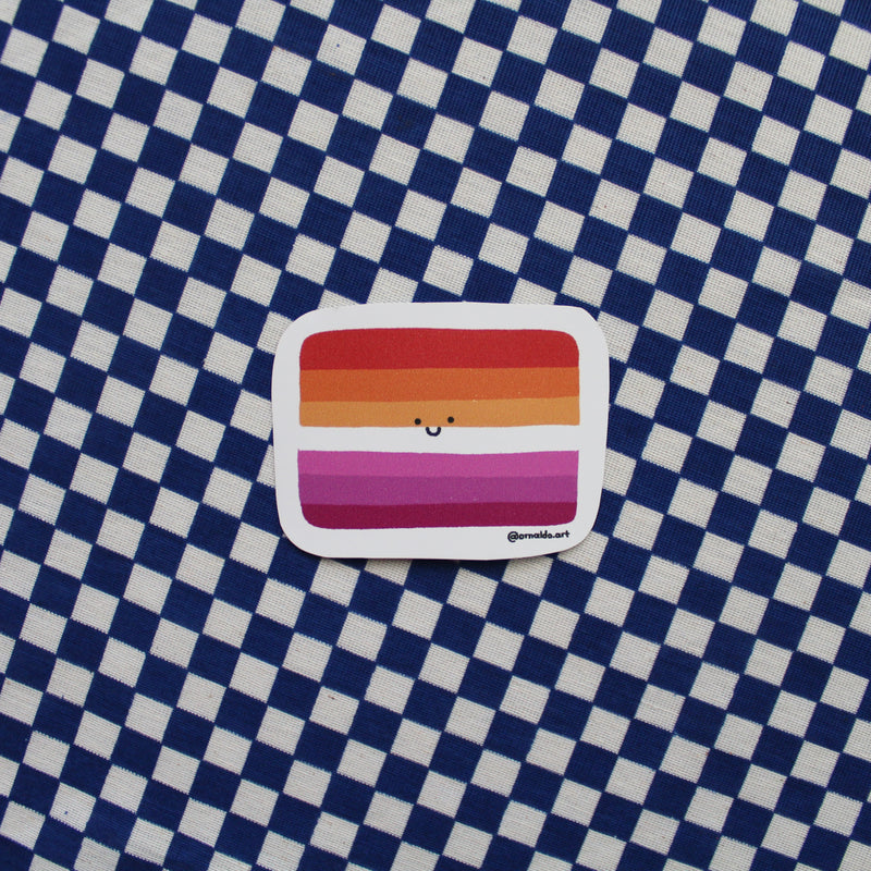 Sticker Bandera lésbica