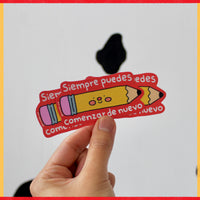 Sticker "Lápiz con frase"