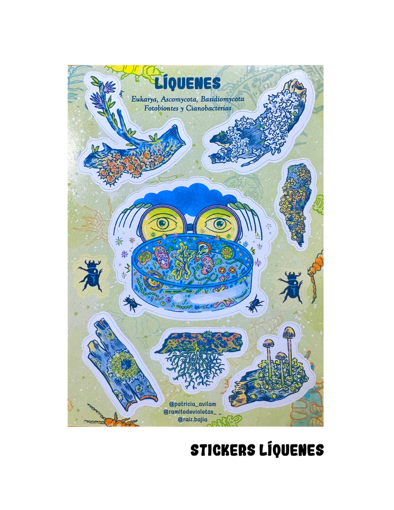 Planilla de stickers "LIQUENES"