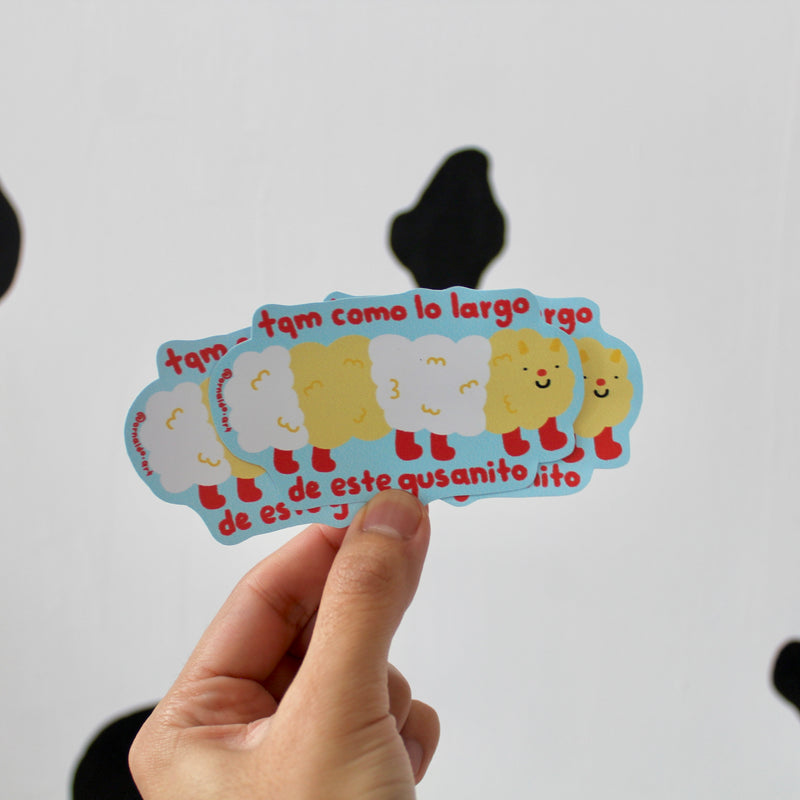 Sticker "tqm gusanito"