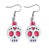 Arete "Calavera Picada Corazon"