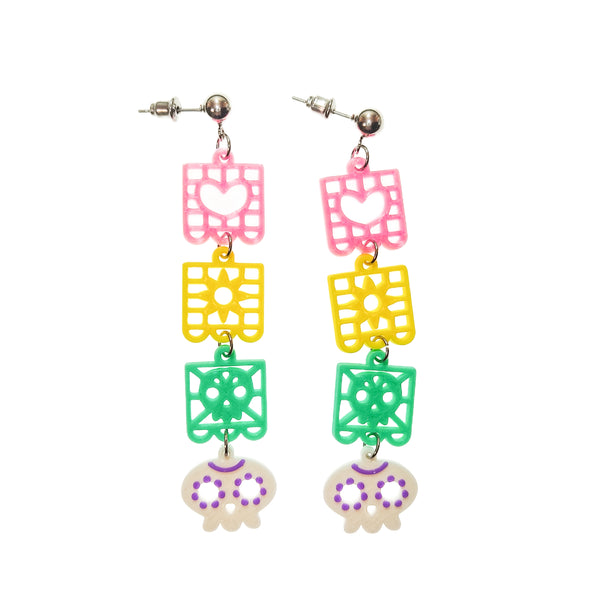 Aretes Papel Picado Largos