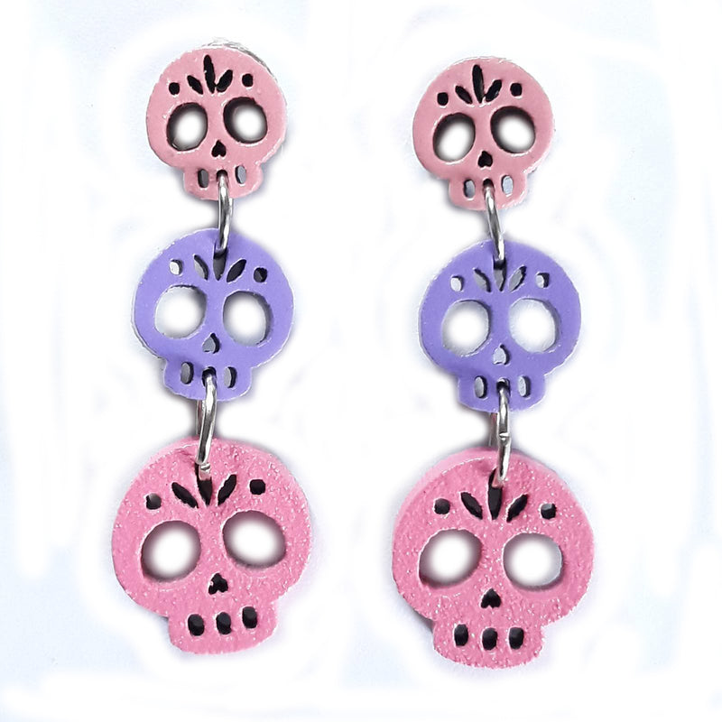 Aretes Triple Calavera