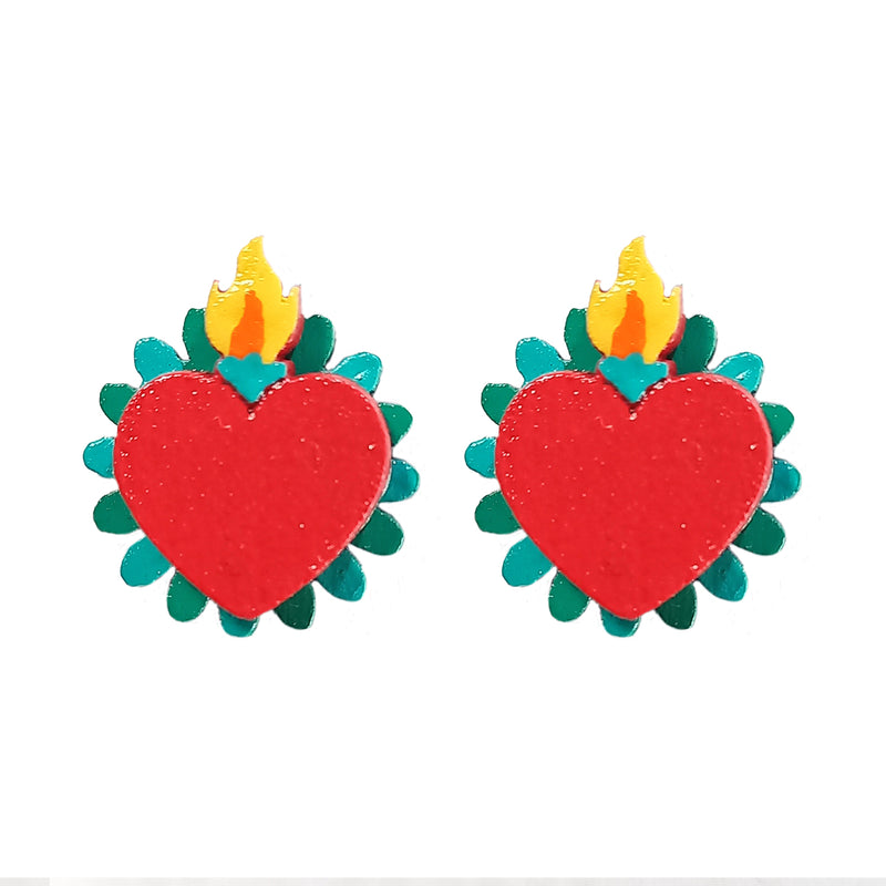 Broqueles "Sagrado corazón" chico